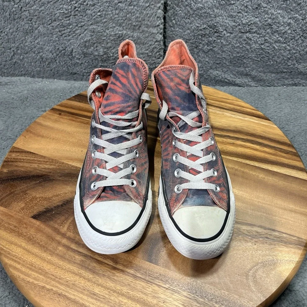Converse Chuck Taylor All Star Hi‎ Tie Dye Blue Red Coral Size 8 Men's